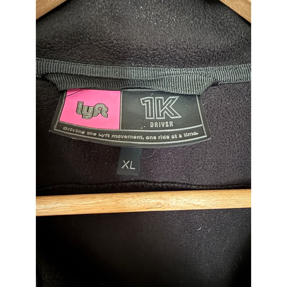 Lyft Black Zip Jacket 1K Driver Patch XL Full Zip Tech Workwear Coat - Picture 3 of 7